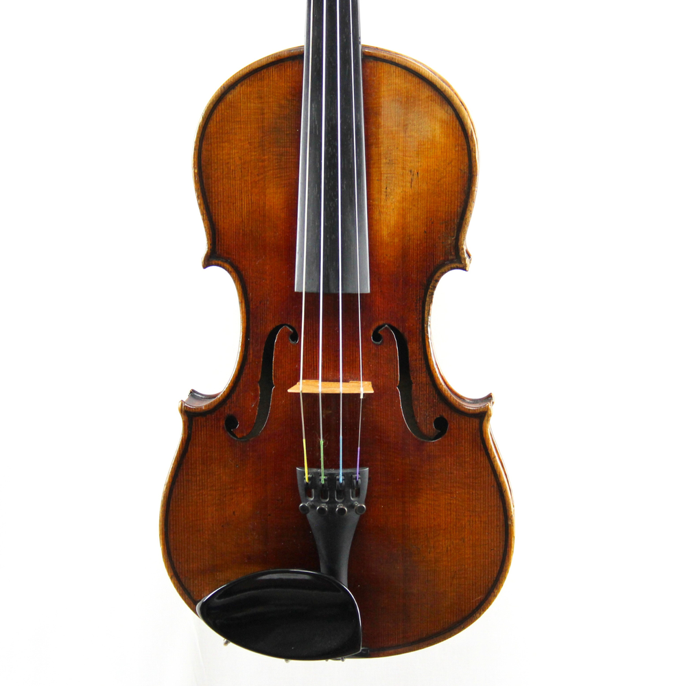 Antique German Violin c.1910 with a Rich, Resonant Tone — Bridge
